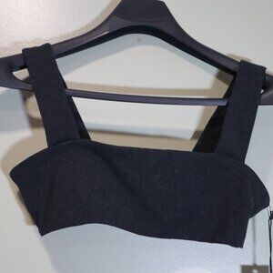 WeWoreWhat Bandeau Bra Top Dark Heather Grey L NWT